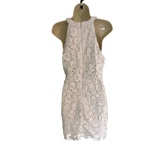 Lulus Love Poem Ivory White Embroidered Lace Mini Dress L Graduation Beach - Picture 3 of 14